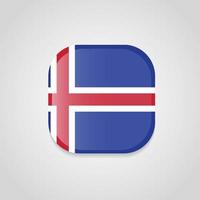 Iceland Flag Design Round Button vector