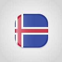 Botón redondo del diseño de la bandera de Islandia vector