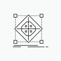 arquitectura. grupo. cuadrícula. modelo. icono de la línea de preparación. ilustración vectorial aislada vector