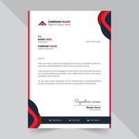 Business Letterhead Template With Red Shape vector