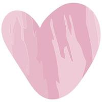 Hand drawn heart shape in trendy pink tones in a watercolor manner. Isolate. Abstract backdrop vector