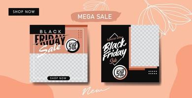 social media poster design template sale flyer vector