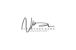 Initial NP Letter Signature Logo Template elegant design logo Sign Symbol template vector icon