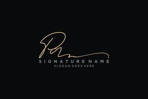 Initial PA Letter Signature Logo Template elegant design logo Sign Symbol template vector icon