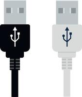 icono usb vector en fondo blanco