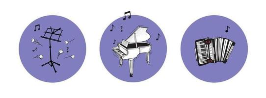 3 music Instrument vector