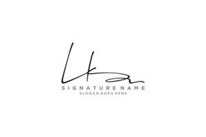 plantilla de logotipo de firma de letra lk inicial diseño elegante logotipo signo símbolo plantilla vector icono