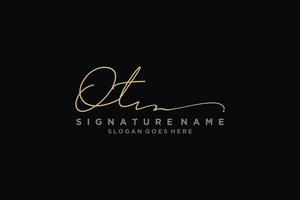Initial OT Letter Signature Logo Template elegant design logo Sign Symbol template vector icon