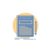 Business. document. file. paper. presentation Glyph Icon. vector