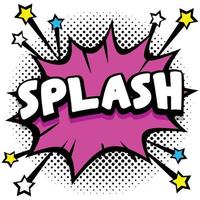 splash Pop art comic speech bubbles book sound effects vector