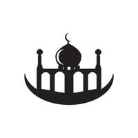 Mosque icon logo, vector design