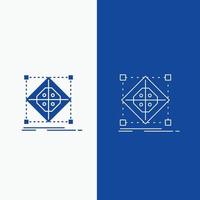 Architecture. cluster. grid. model. preparation Line and Glyph web Button in Blue color Vertical Banner for UI and UX. website or mobile application vector