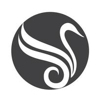 Swan Icon Template Vector Illustration