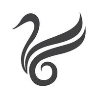 Swan Icon Template Vector Illustration