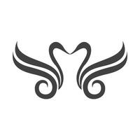 Swan Icon Template Vector Illustration