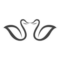 Swan Icon Template Vector Illustration