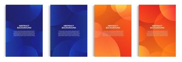 set of modern background with dynamic shapes composition. vector