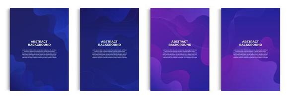set of modern background with dynamic shapes composition. vector