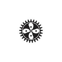 Gear icon logo, vector design