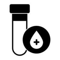 An editable design icon of sample tube, lab apparatus vector