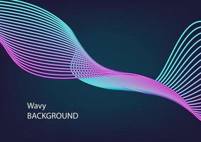 magenta and cyan gradient abstract wave line, smooth pattern, communication technology cyberpunk curve concept, Internet network. vector