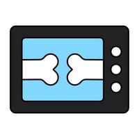 Editable design icon of bone x ray vector