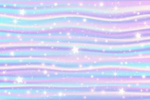 Holographic striped gradient background. Iridescent neon texture with abstract pattern. Rainbow unicorn wallpaper . Vector illustration.