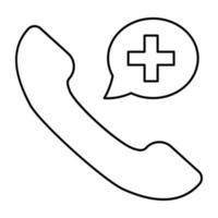 Conceptual flat design icon of medical call vector