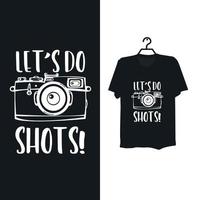 Camera t shirt template design. vector