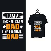 Typography dad t shirt design. vector