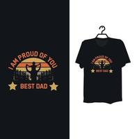 Best dad t shirt template design. vector