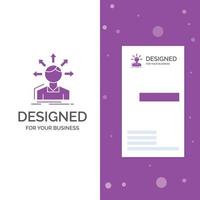 Business Logo for conversion difference. diversity. options. structure. user transition. Vertical Purple Business .Visiting Card template. Creative background vector illustration