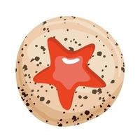 Cookies with a star. vector