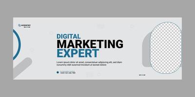 Marketing expert banner template vector