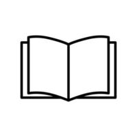 Open book line icon illustration. icon illustration related to read. Simple vector design editable.