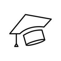 ilustración de icono de línea de graduación. ilustración de icono relacionada con la educación. diseño vectorial simple editable. vector