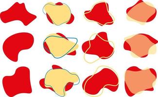 4 type red blob vector