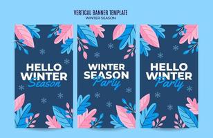 diseño de vacaciones de invierno para publicidad, pancartas, folletos y volantes vector