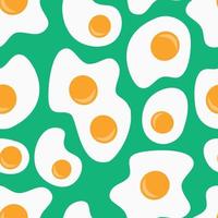 Seamless pattern with scrambled eggs vector