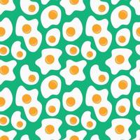 Seamless pattern with scrambled eggs vector