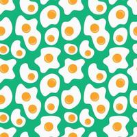 Seamless pattern with scrambled eggs vector