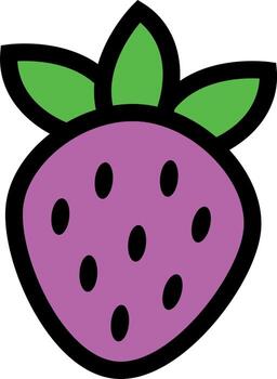 Simple raspberry icon on a white background. Vector illustration