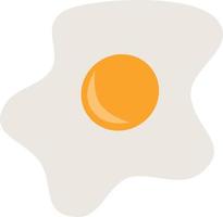 huevos revueltos sobre un fondo blanco vector