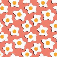 Seamless pattern with scrambled eggs vector