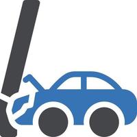 ilustración vectorial de accidente automovilístico en un fondo. símbolos de calidad premium. iconos vectoriales para concepto y diseño gráfico. vector