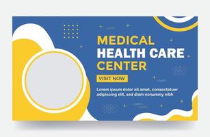 medical thumbnail design healthcare social media post cover template vector