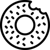 ilustración de vector de donut en un fondo. símbolos de calidad premium. iconos vectoriales para concepto y diseño gráfico.