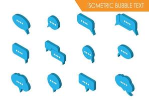 Modern Isometric Bubble Text Illustration, Suitable for Diagrams, Infographics, Book Illustration, Game Asset, And Other Graphic Related Assets vector