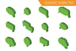 Modern Isometric Bubble Text Illustration, Suitable for Diagrams, Infographics, Book Illustration, Game Asset, And Other Graphic Related Assets vector