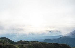 View of the hill at the top of Mount Prau photo